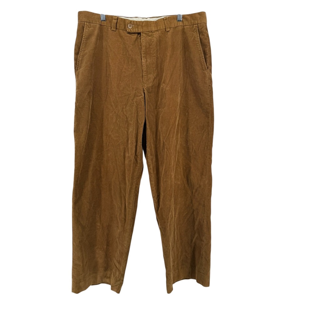 GRANT THOMAS Men's Tan Brown Corduroy Pants‎ Brown Size 38x29 Casual Dress
